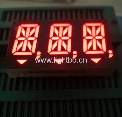 Custom 14.2mm (0.56 ) 3 digit 14 segment Alphanumeric LED Display