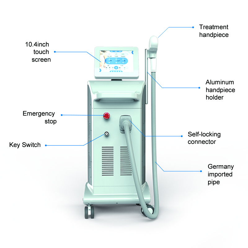 best permanent hair removal Alexander 755,808 and 1064 nm laser hair removal machine