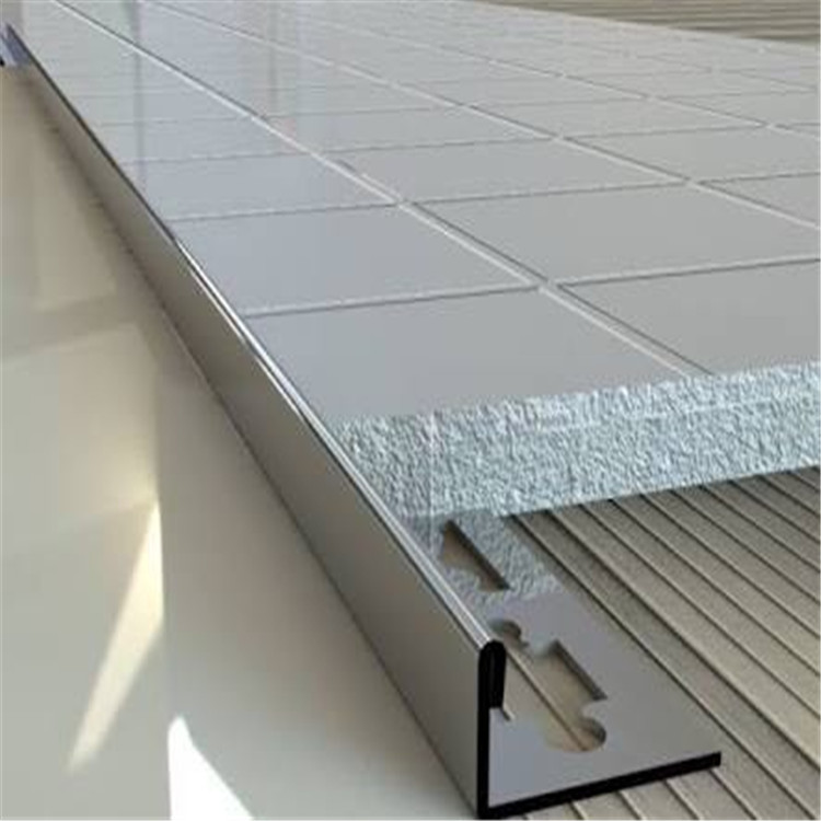 Stainless Steel Metal Floor Strip Trim Edges Brushed Finish Tile