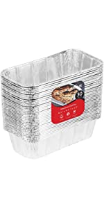 8x8 Foil Pans with Lids (10 Count) 8 Inch Square Aluminum Pans with Covers - Foil Pans and Foil Lids