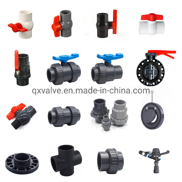 Grey Plastic New Material PVC Socket Ball Valve for Water Supply 6&prime; &prime;