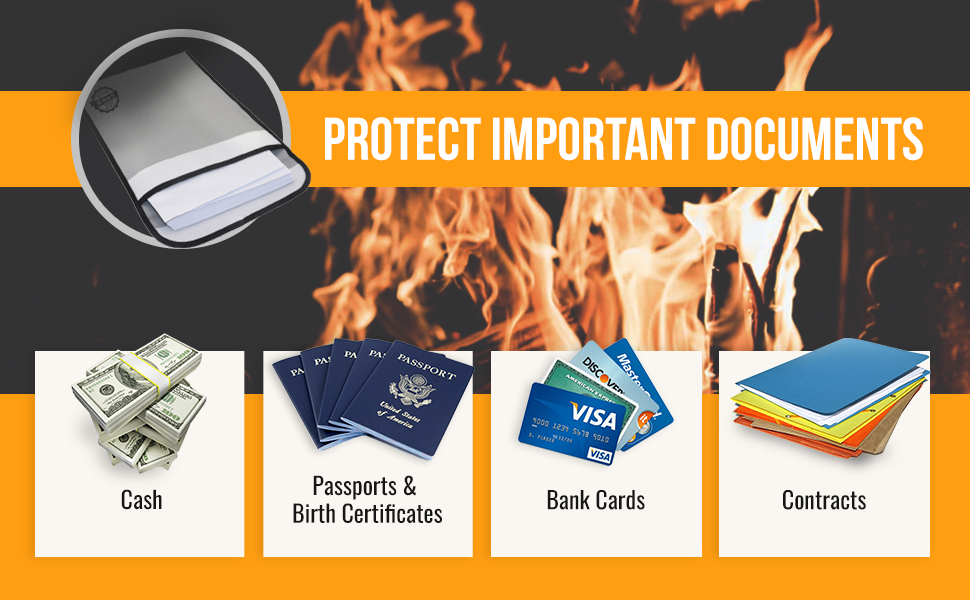 fireproof and waterproof document bags