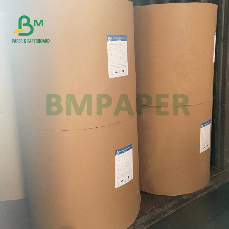 75gsm 80gsm Brown Cement Bag Kraft Paper Strong Burst Resistance 69 x 100cm