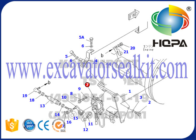 Excavator Engine Parts PC120-6 Throttle Motor 7834-40-2002 7834-40-2001 7834-40-2000