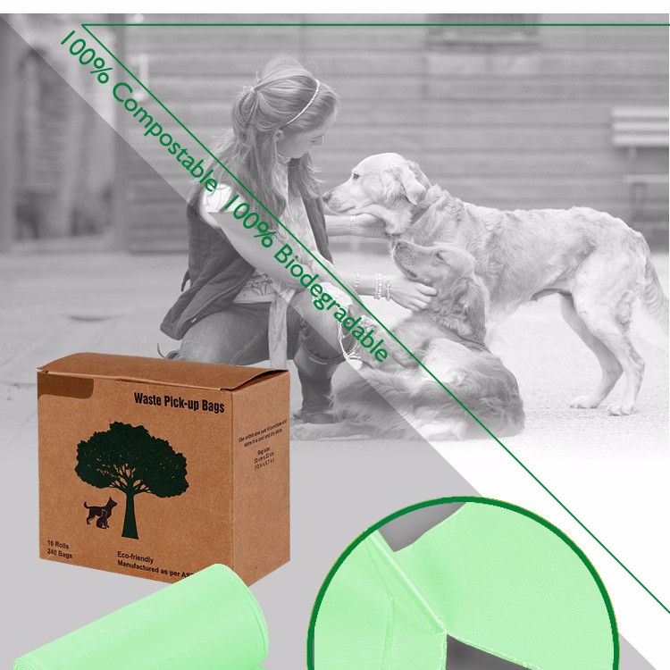 PLA Compostable waste bags dog poop bags