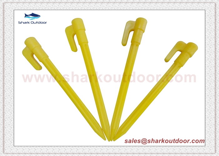 High quality PP or ABS plastic tent peg for outdoor camping 6 in.