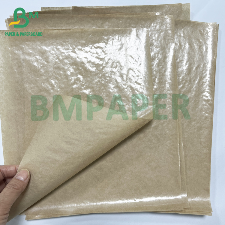35 + 10 GSM Brown Greaseproof Fry Food Bags PE Coated Craft Paper
