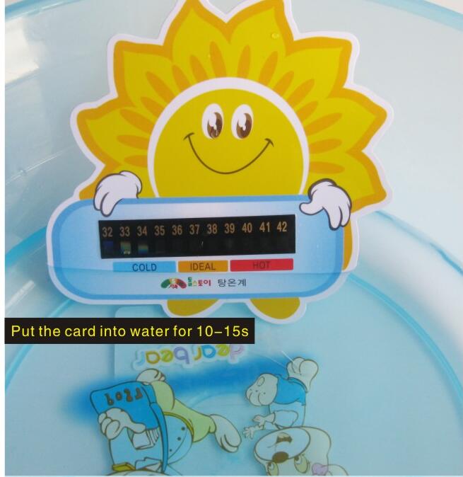 Handheld Card Water Thermometer For Baby Bath , Lovely Sunflower Style