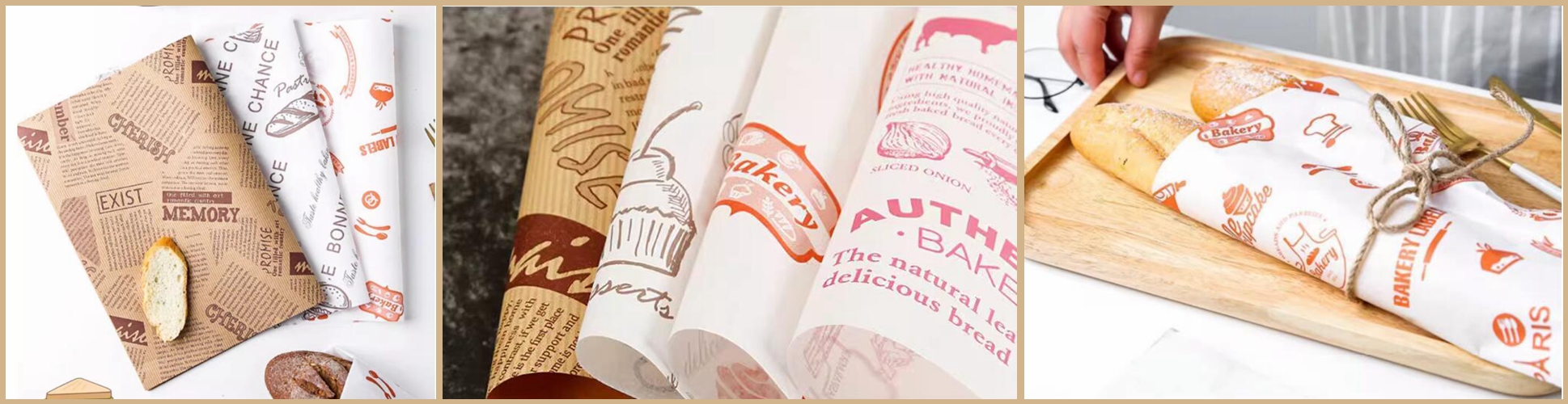  Liner Paper Food Oil Greaseproof Paper White Brown Sandwich Packaging
