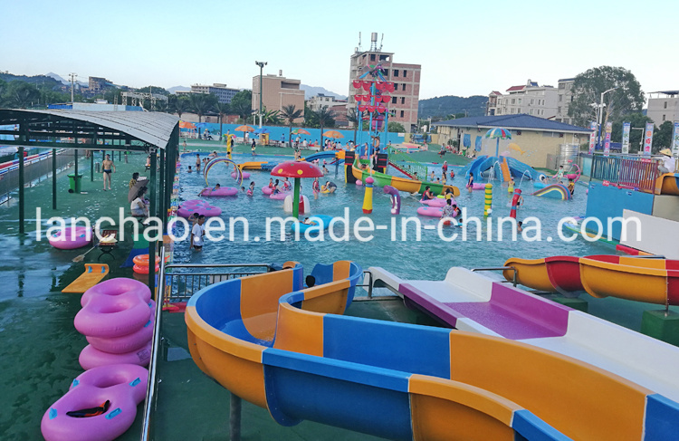 Kids Amusement Aqua Park Playground with Fiberglass Water Slide
