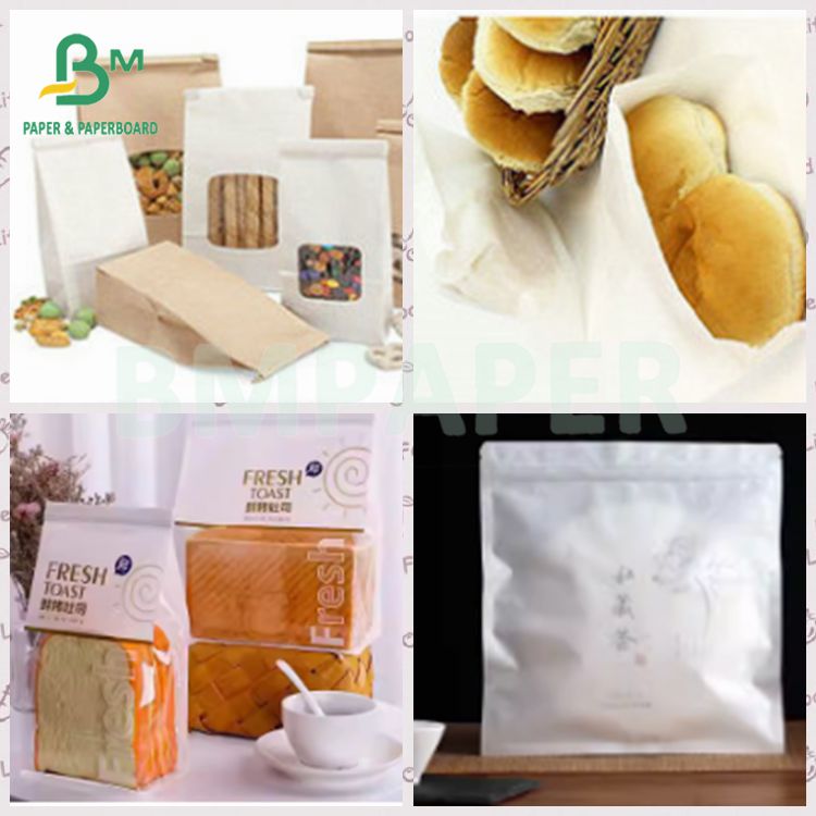 70gsm Food Grade White bleached Kraft Paper In Reel For Food Product Wrapping