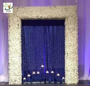 Uvg Cheap Wedding Backdrop Design Plastic Grid Artificial Flower