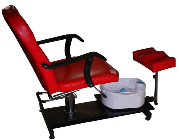 Red Foot Spa Pedicure Chair No Plumbing With Massage Hydraulic
