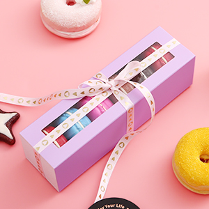 Macaron Boxes, Macaron Gift Box for 6, Macaron Packaging Boxes with Clear Window