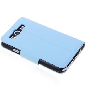 China Cool blue Bracket Function PU  Samsung Galaxy S3  Protective Case with fashionable designs on sale 