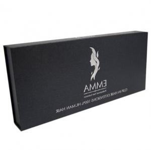 China Cosmetic Packaging Book Style Box Hair Extension Box CMYK Recycled on sale 
