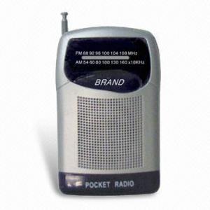 China AM/FM Pocket Radio with Color Cabinet, Available with FM Antenna on sale 