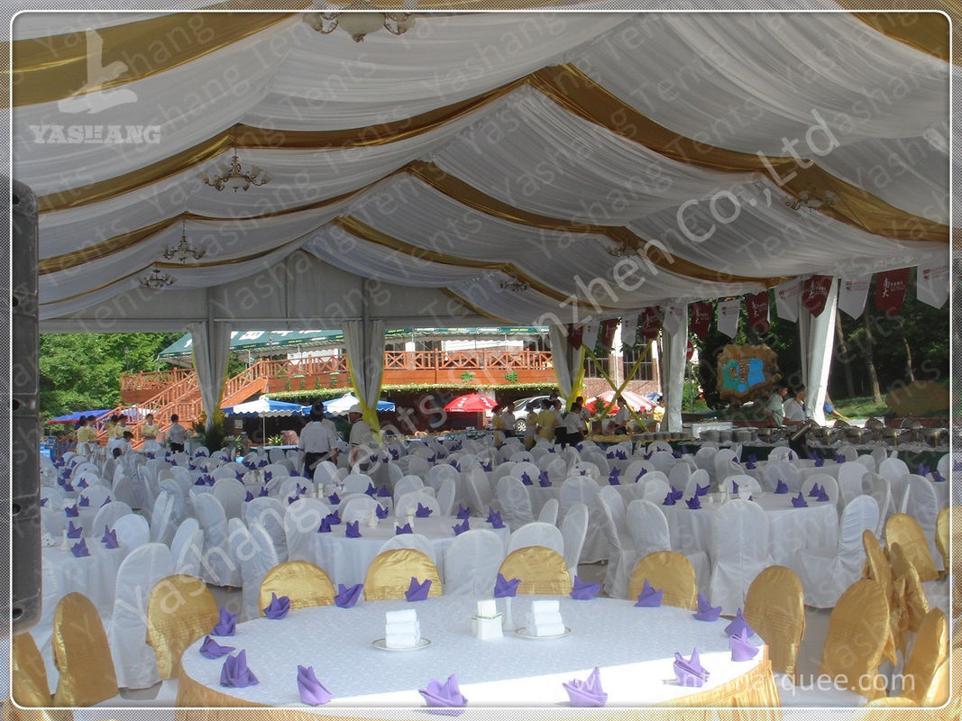Ultraviolet Light Resistant White PVC Fabric Cover Aluminum Outdoor Party Tents