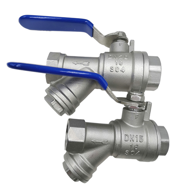 Manual Stainless Steel 304/316 Y-Filter Ball Valve with Female Thread