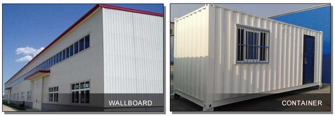 Angled Shape Color Coated Steel Roof Sheet for wall panels and container building 