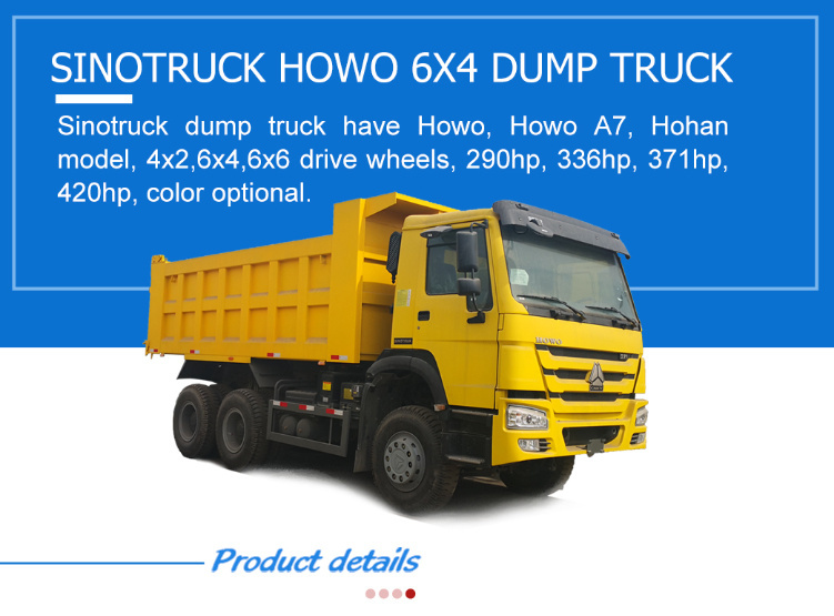 Heavy Duty 371HP Sinotruck 6X4 HOWO Tipper Truck Dumper for Sale Price