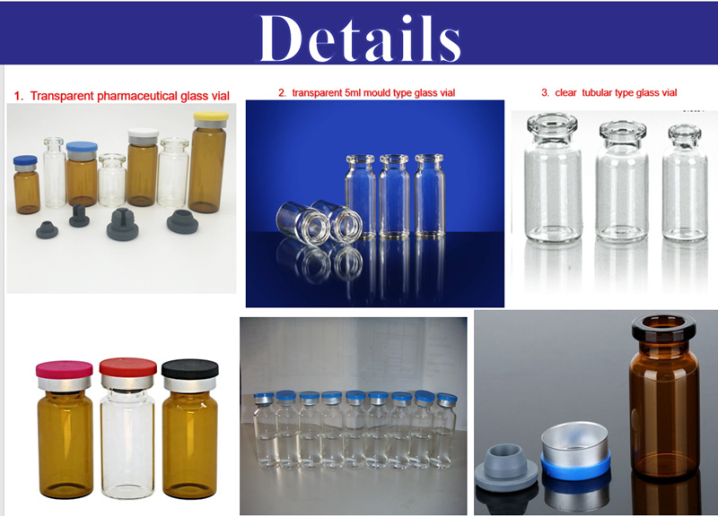 5ml 7ml 10ml Clear Amber Borosilicate Tubular Little Injectable Glass Vials for Injection