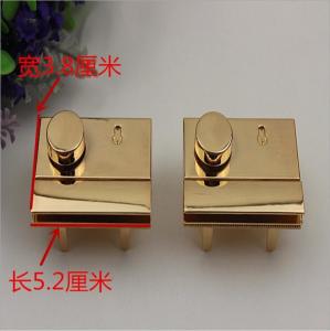 China Top quality light gold handbag zinc alloy turn locks and hardware for lady sling leather bag on sale 