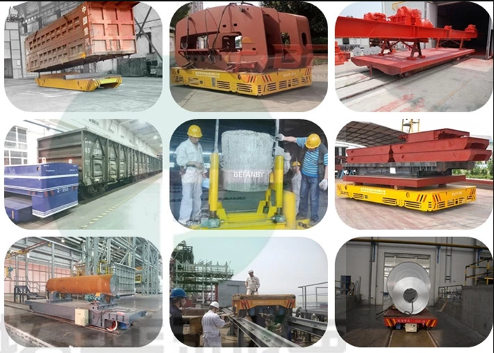 75 ton cable drum motorized Industrial Rail Transfer Trolley for factory material transport 