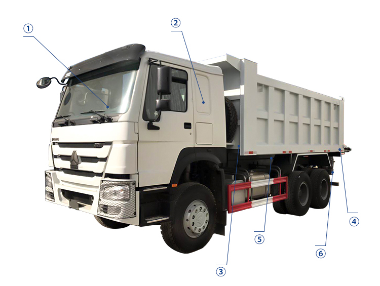 Sinotruk 6x4 Dump Truck With The Overturning Body Platform Chinese Truck