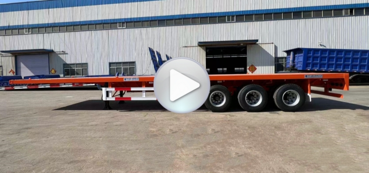Tri Axle 53 Ft Flatbed Trailer for Sale Near Me in Mauritius