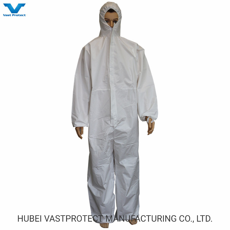CE Cat 3 Type 5 6 Anti-Static En1149 Waterproof Disposable Microporous Suit