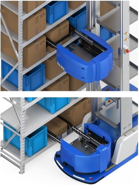 CTU robot for 3.5m shelves cartons Storage Automatic Warehouse system load /unload speed 25-30 cartons/hour 1