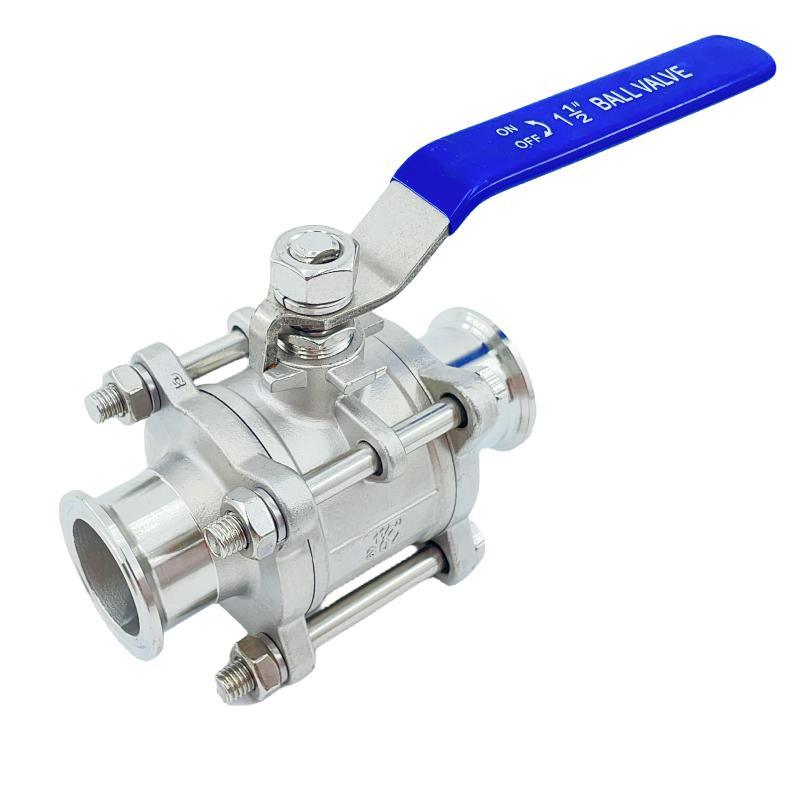 Manufacturers Stainless Steel 3PC Quick Install Ball Valve Clamp Ball Valve with High Platform