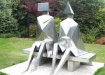Le jardin contemporain en métal sculpte des chiffres Matt de couples/finissage de sablage