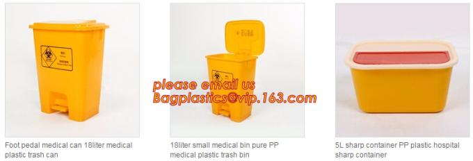 Yellow Plastic Medical Sharp Container for needles, Health and Medicals use disposable 5L Sharp container, sharp contain 70