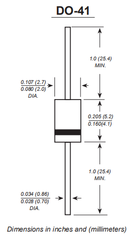 Axial Schottky Barrier Rectifier Diode 1N5819 1N5822 SR160 SR260 SR360 SR560 SB160 SB260 SB360 SB560 0