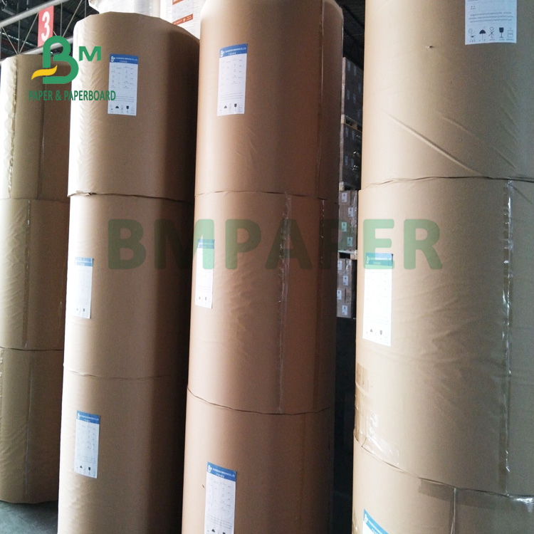 80gsm Dark Brown Kraft Liner Paper For Rice Bags High Strength