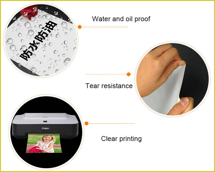  Self Adhesive Waterproof Inkjet Synthetic Paper For Label 80um 125um 150um