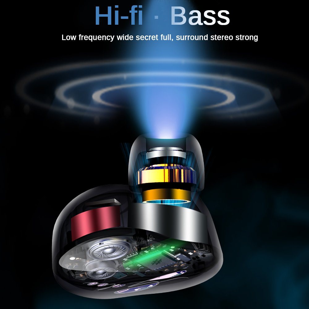 Ipx7 Waterproof Bluetooth 5.0 Touch Earphones Running Headset True Wireless Stereo Headphone Deep Bass Earbuds