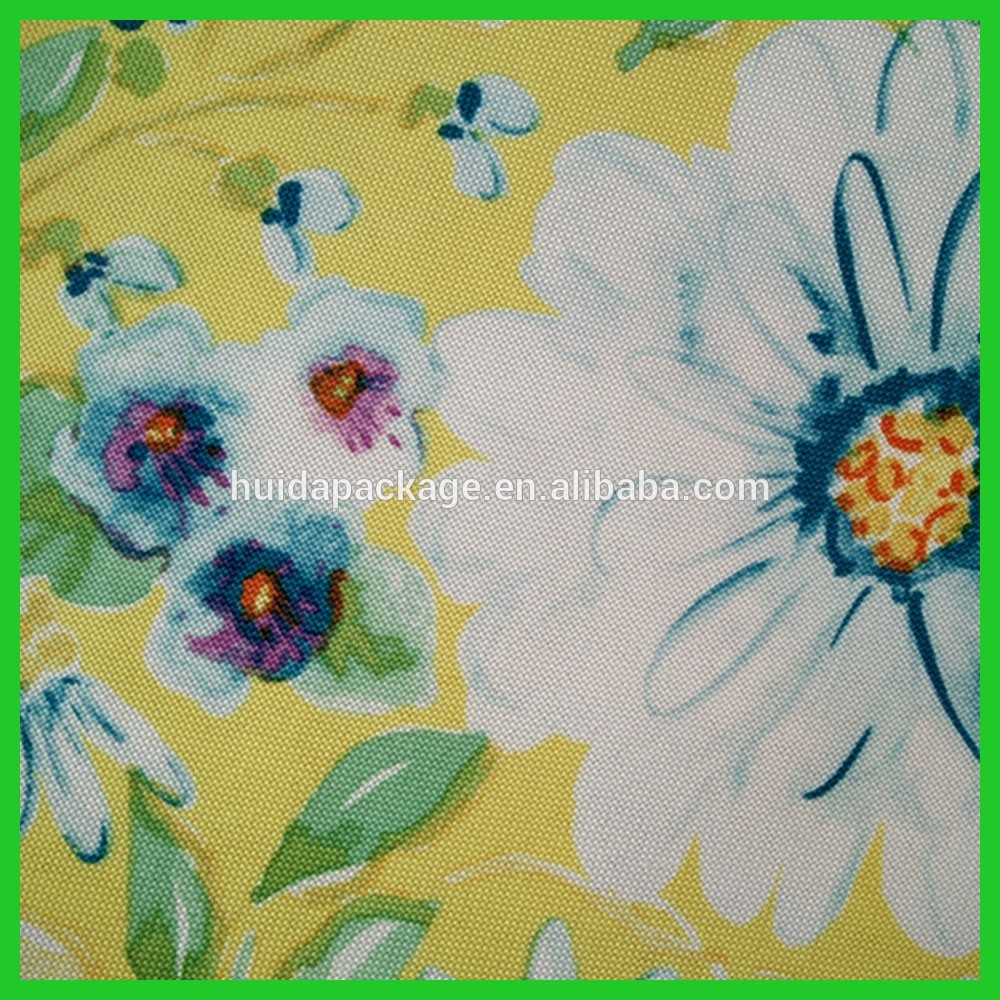 Colorful flower printed 180gsm polyester twill fabrics table decrational table cloths