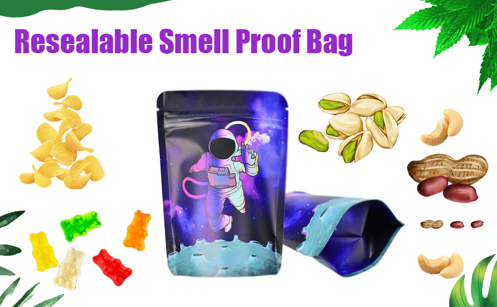 Resealable smell proof bag