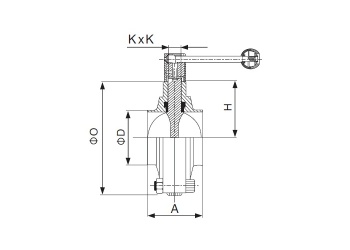 Dimension of Sanitary Welded Butterfly Valve – DIN Series