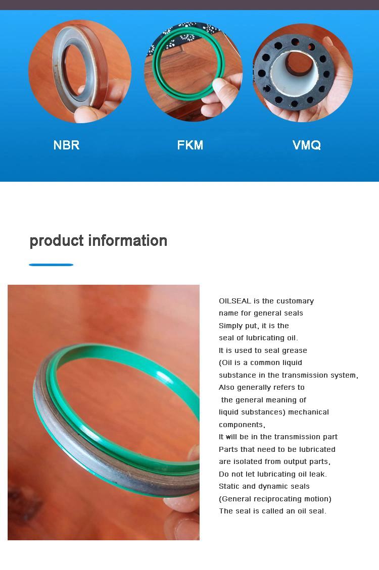 China Supplier Mechanical Shaft FKM FPM Rubber Oil Seal Ring Lip Seal Machinery Seal