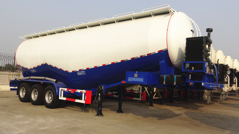 TITAN 50/55cbm fly ash pneumatic sand bulk cement tanker trailer
