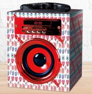 China Wood Mini Portable Bluetooth  Speaker with 3.5mm Aux, FM Function, Micro SD Card Support . on sale 