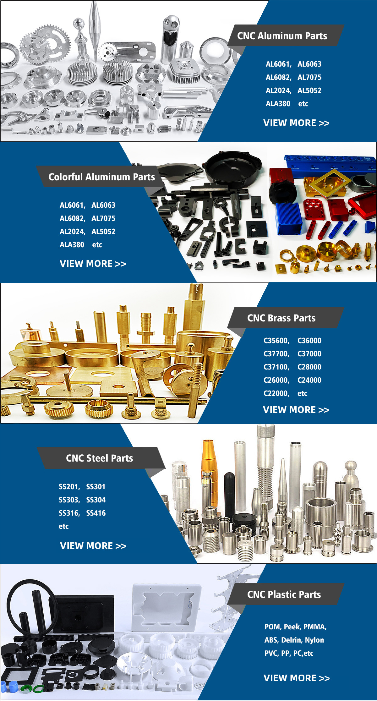 CNC machine aluminum parts