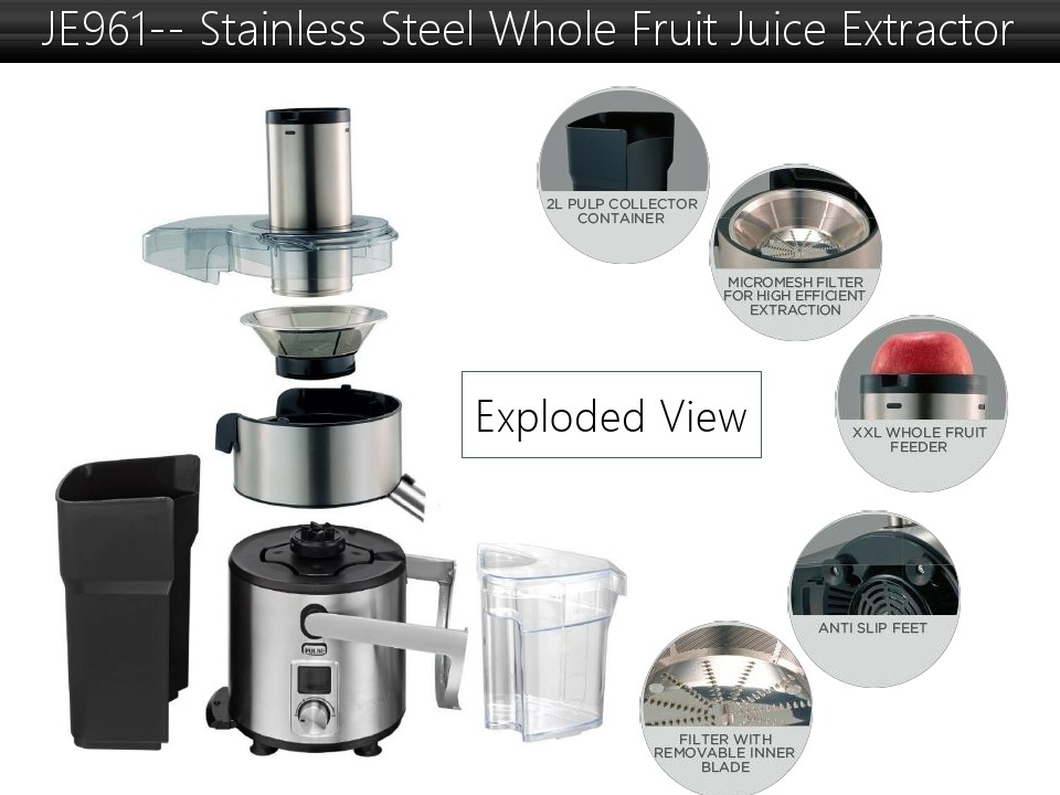 JE962 Stainless Steel High Power LCD Screen Juice Extractor