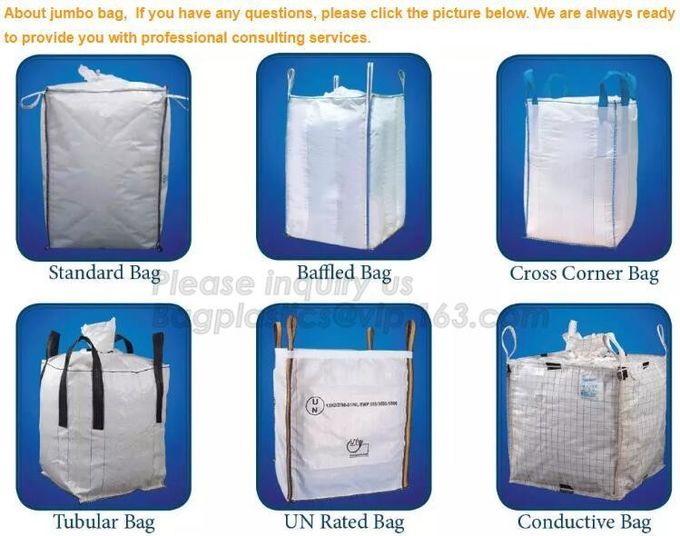 1 Ton Super Sack Pp Woven Big Bags For Bulk Fertilizer Packing / Bagease