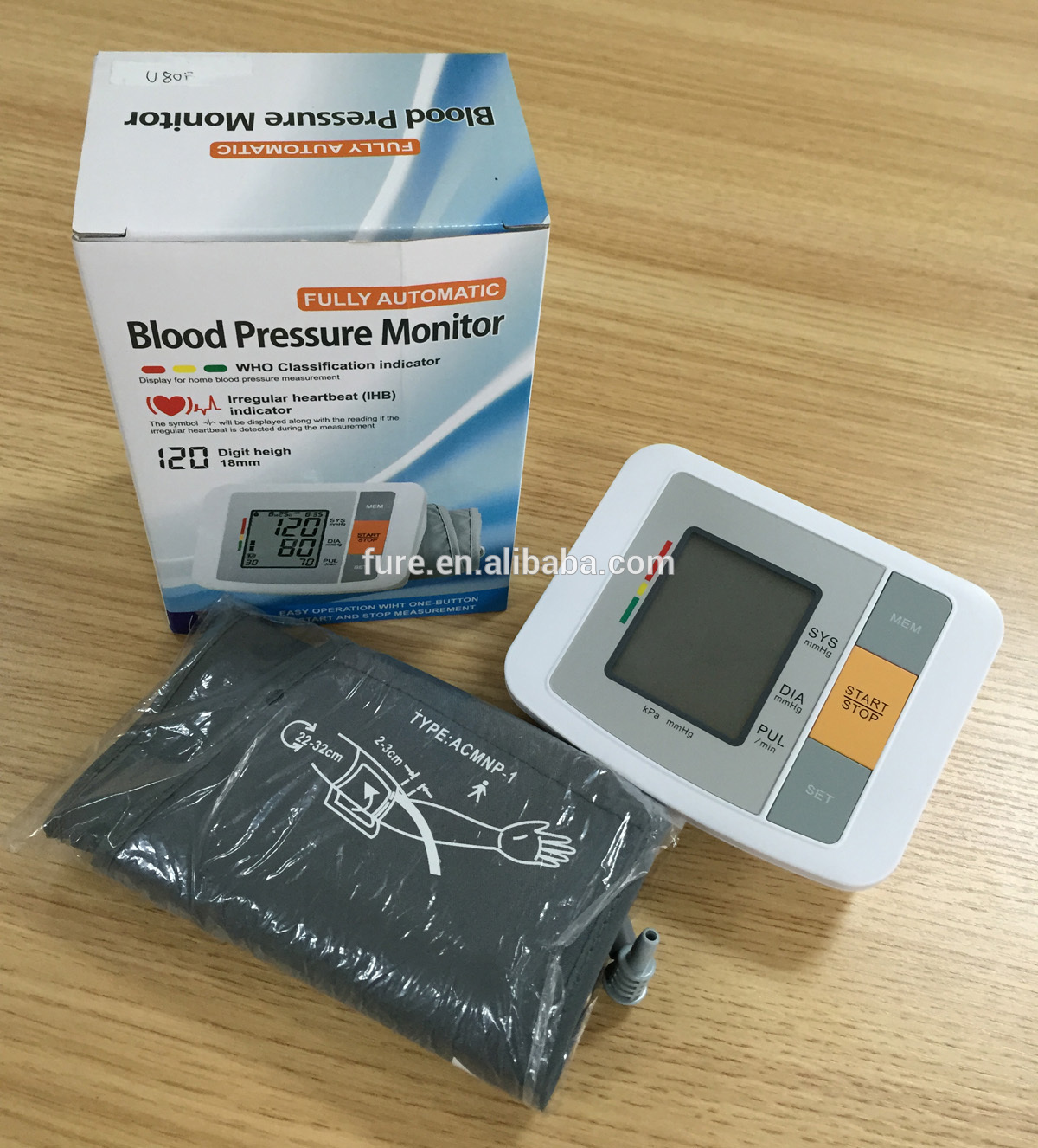 U80B Cheap price upper arm automatic Digital Blood Pressure Monitor with CE