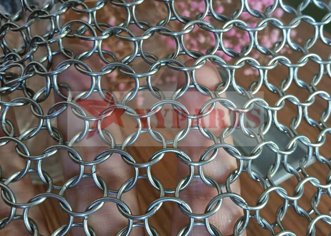 Stainless Steel Welded Chain Mail Ring Metal Mesh Curtain For Screen 0